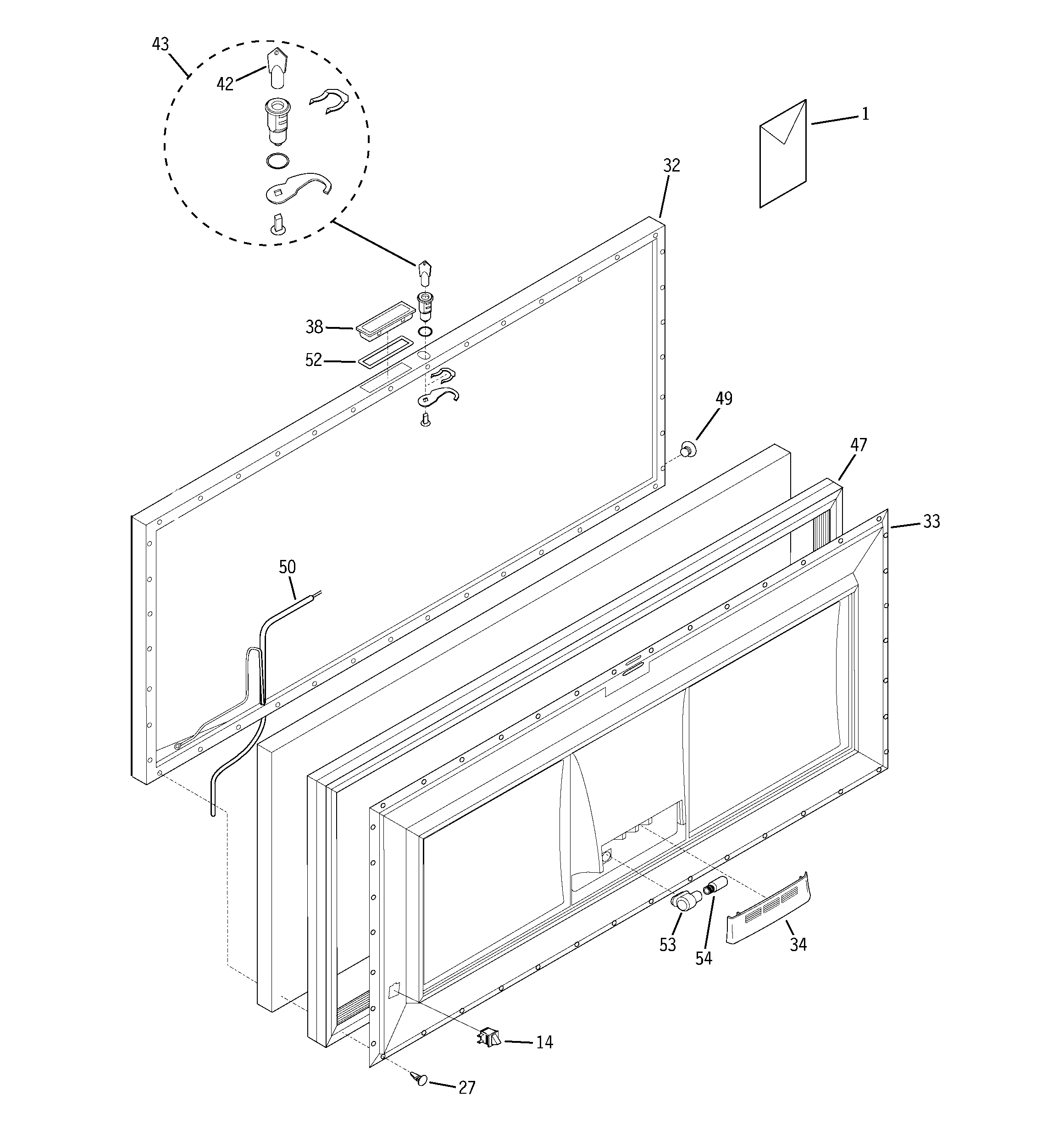 Freezer door
