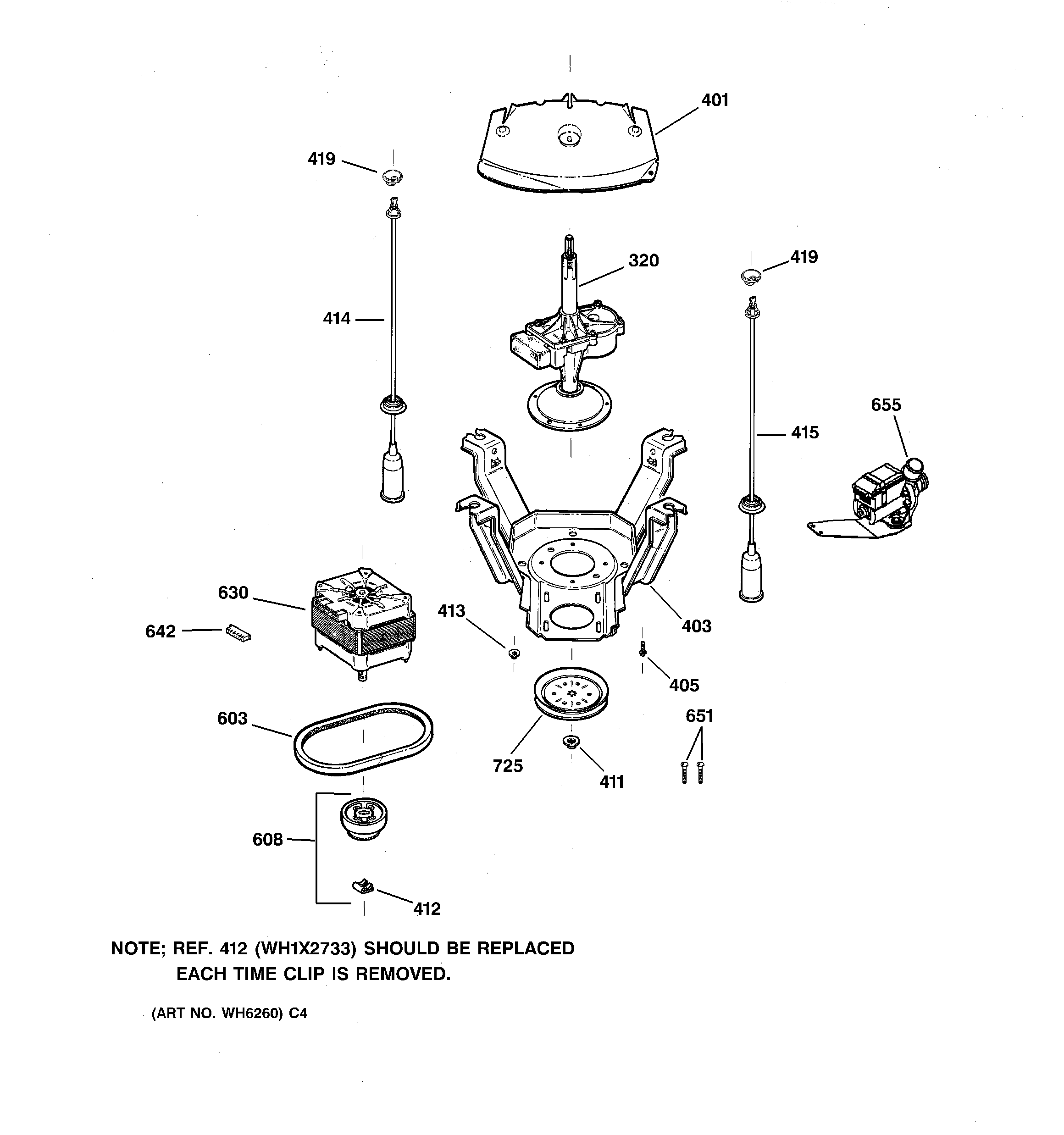 Suspension, pump & drive components