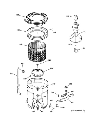 Tub, basket & agitator