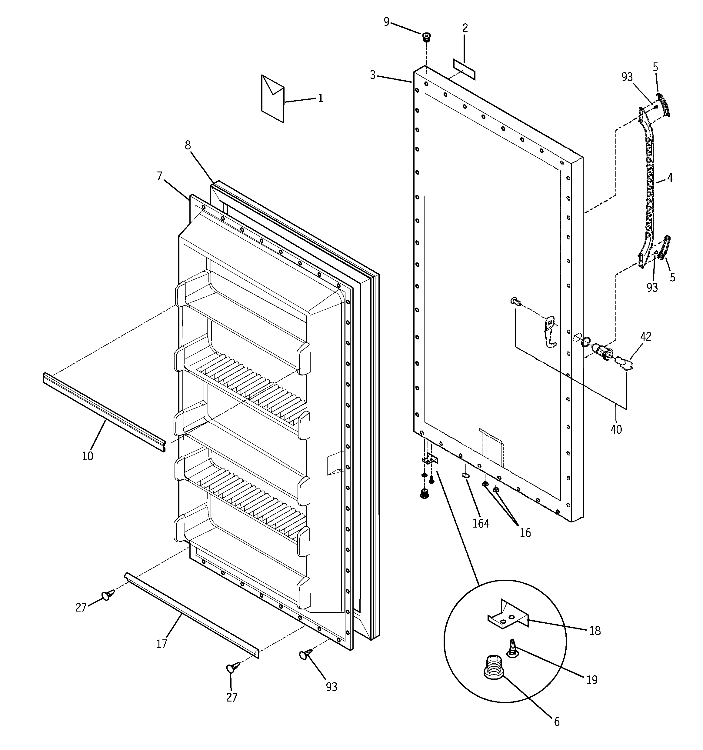 Freezer door