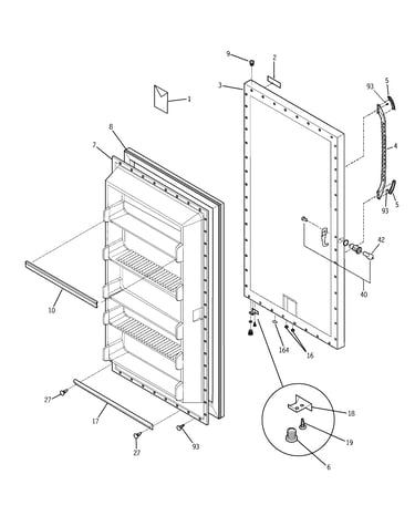 Freezer door