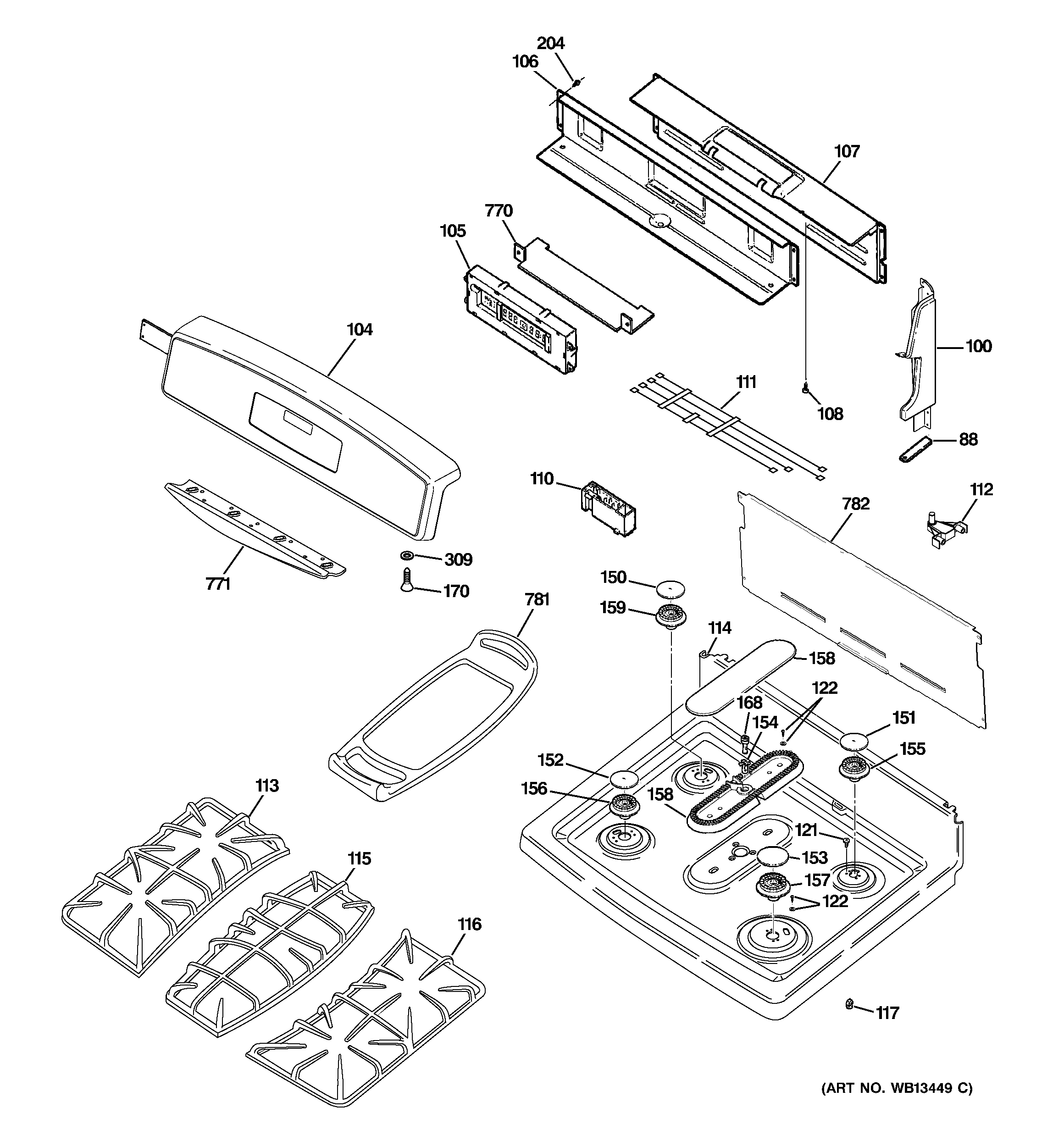 Control panel & cooktop
