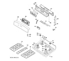 GE JGB900WEK6WW control panel & cooktop diagram