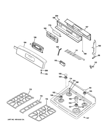 Control panel & cooktop