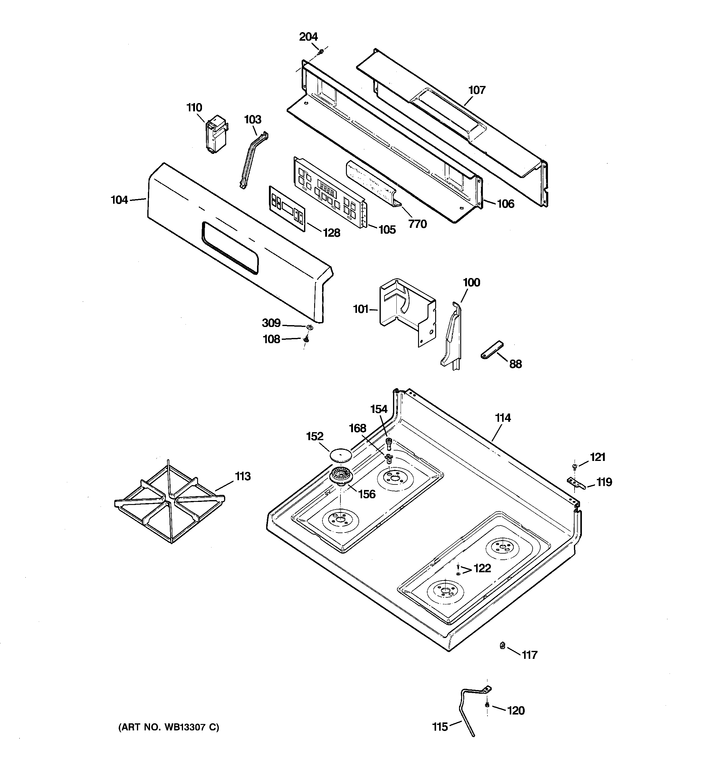 CONTROL PANEL & COOKTOP