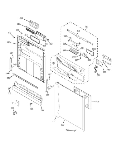 Escutcheon & door assembly