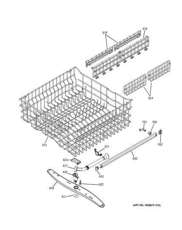 Upper rack assembly