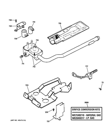 Gas valve & burner assembly