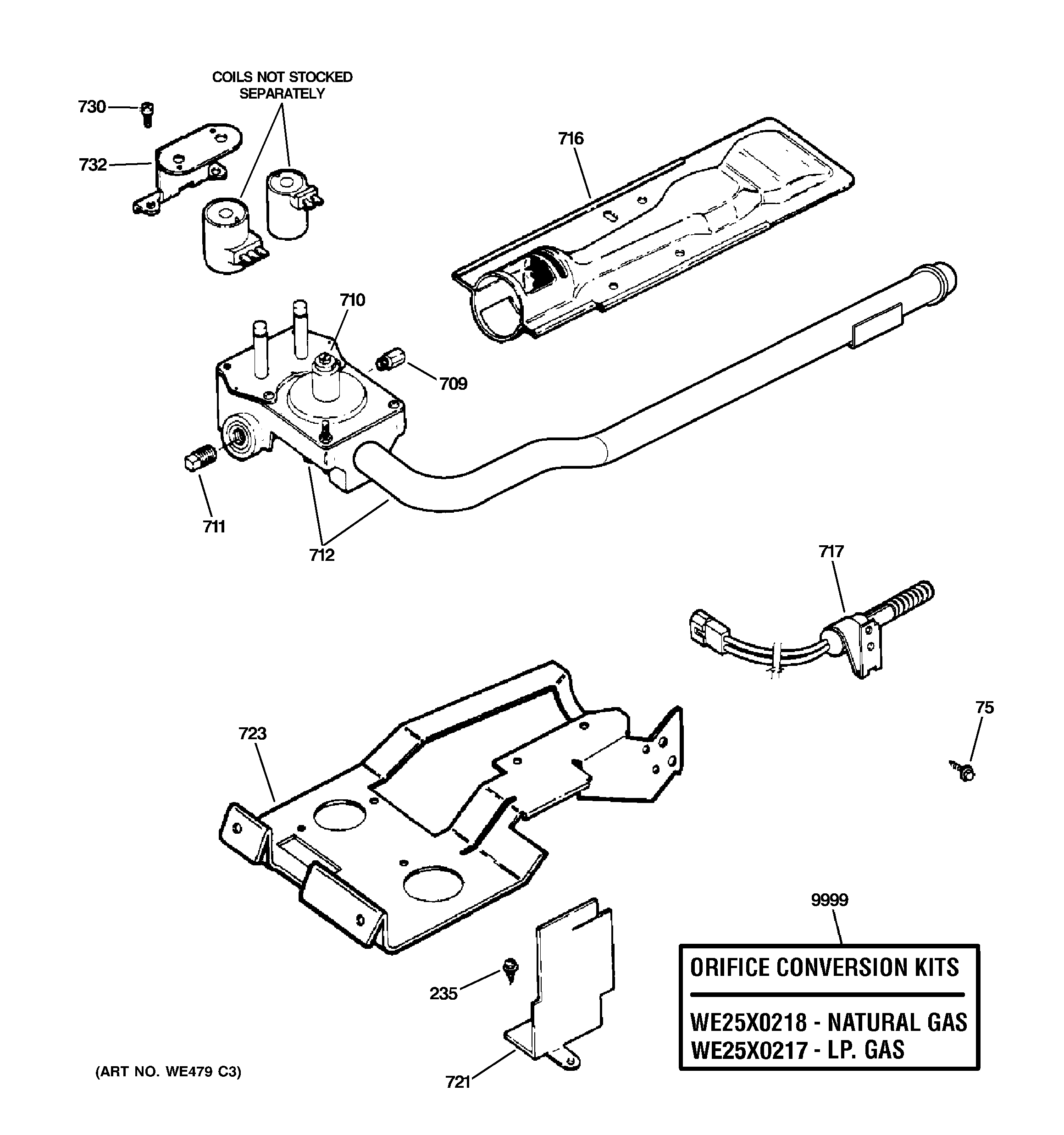 Gas valve & burner assembly