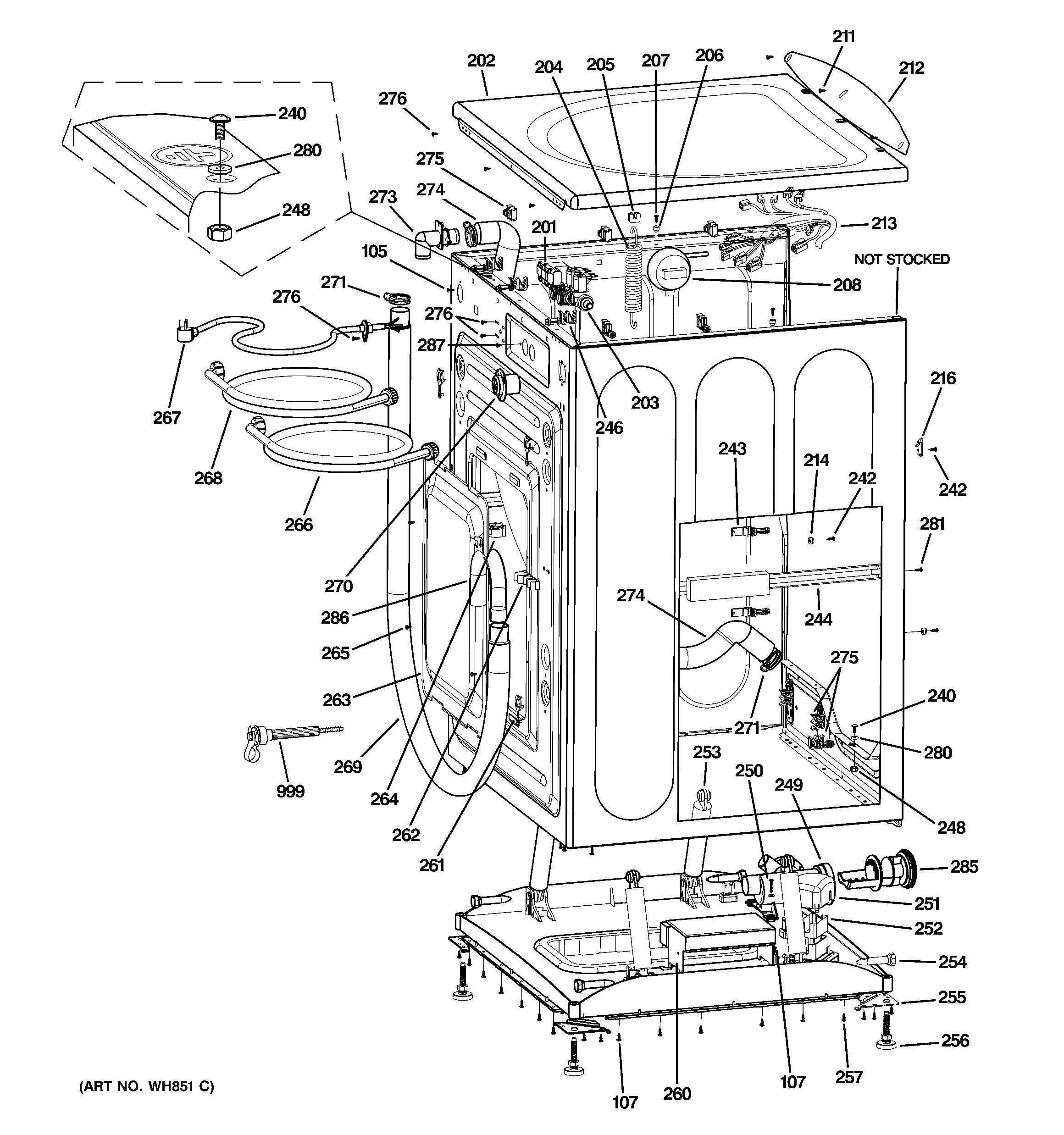 Cabinet, cover & top panel