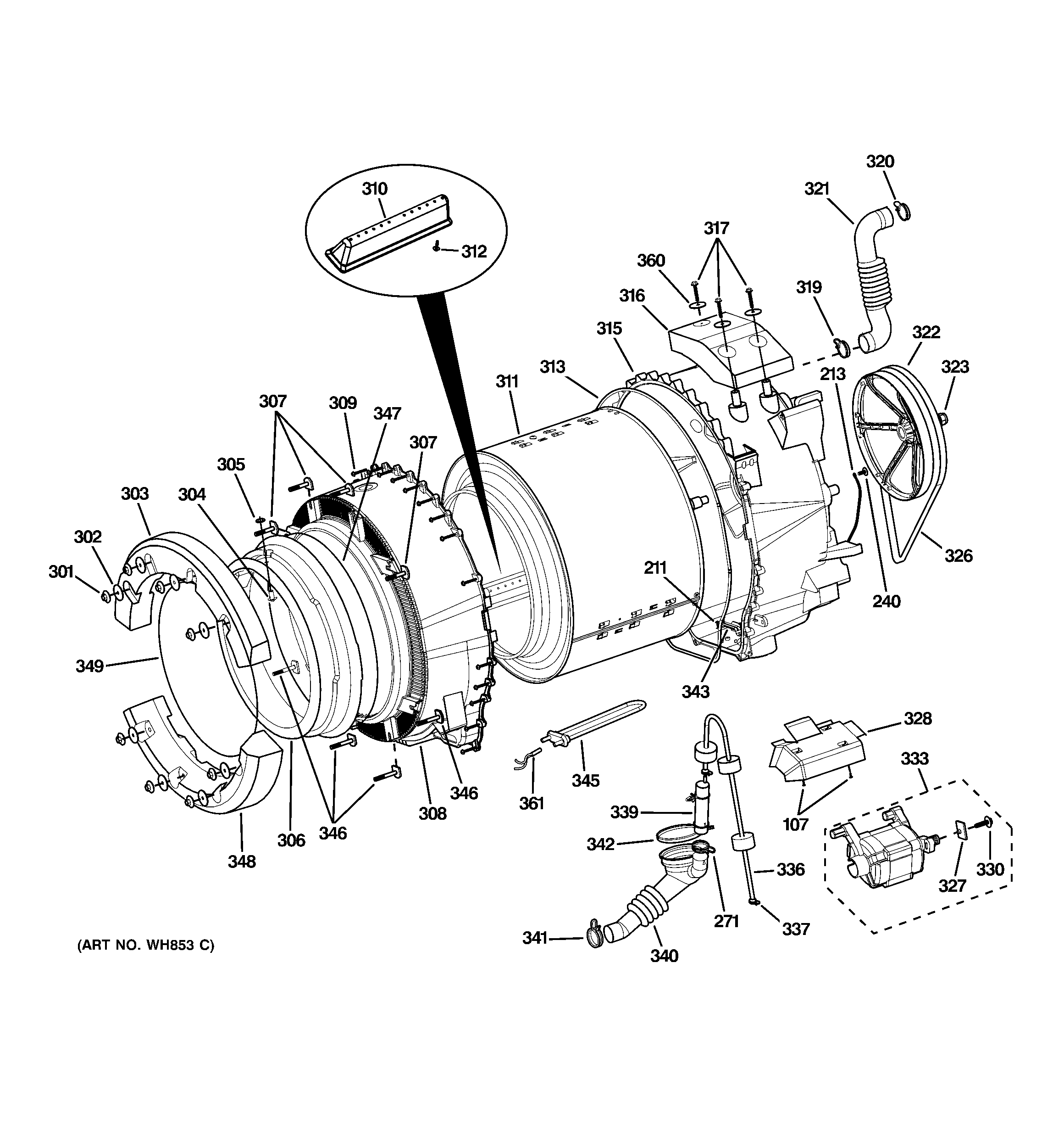 Tub & motor