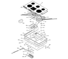 GE JP980BK1BB cooktop parts diagram