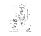 GE WISR106DTBWW suspension, pump & drive components diagram