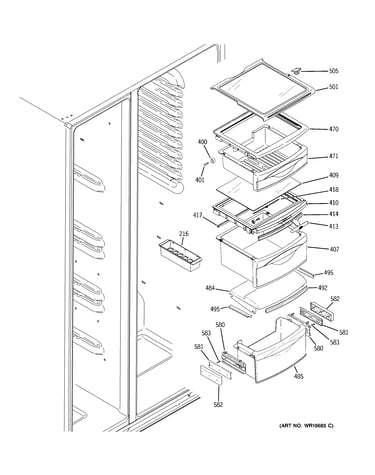 Fresh food shelves
