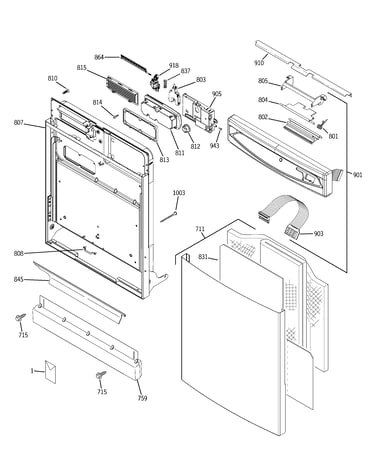 Escutcheon & door assembly