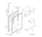 GE GTS22KCPCRCC fresh food door diagram