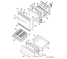 GE JGB916WEK5WW door & drawer parts diagram