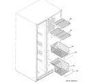 GE DSD26DGWABG freezer shelves diagram