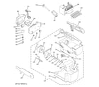 GE PSC23PSWCSS ice maker & dispenser diagram
