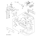 GE PSS26SHTGSS ice maker & dispenser diagram