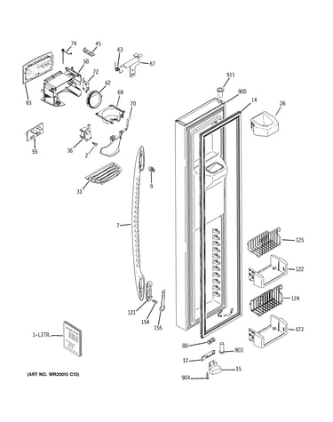 Freezer door