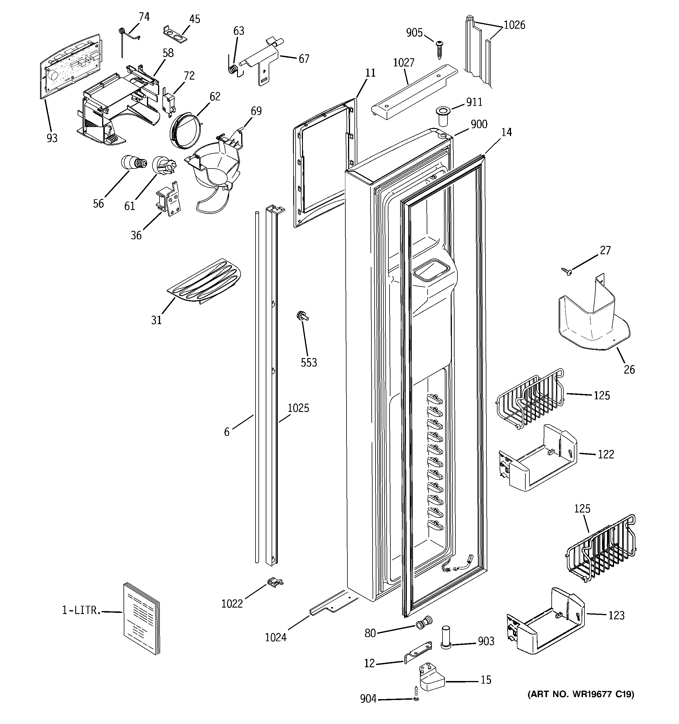 Freezer door