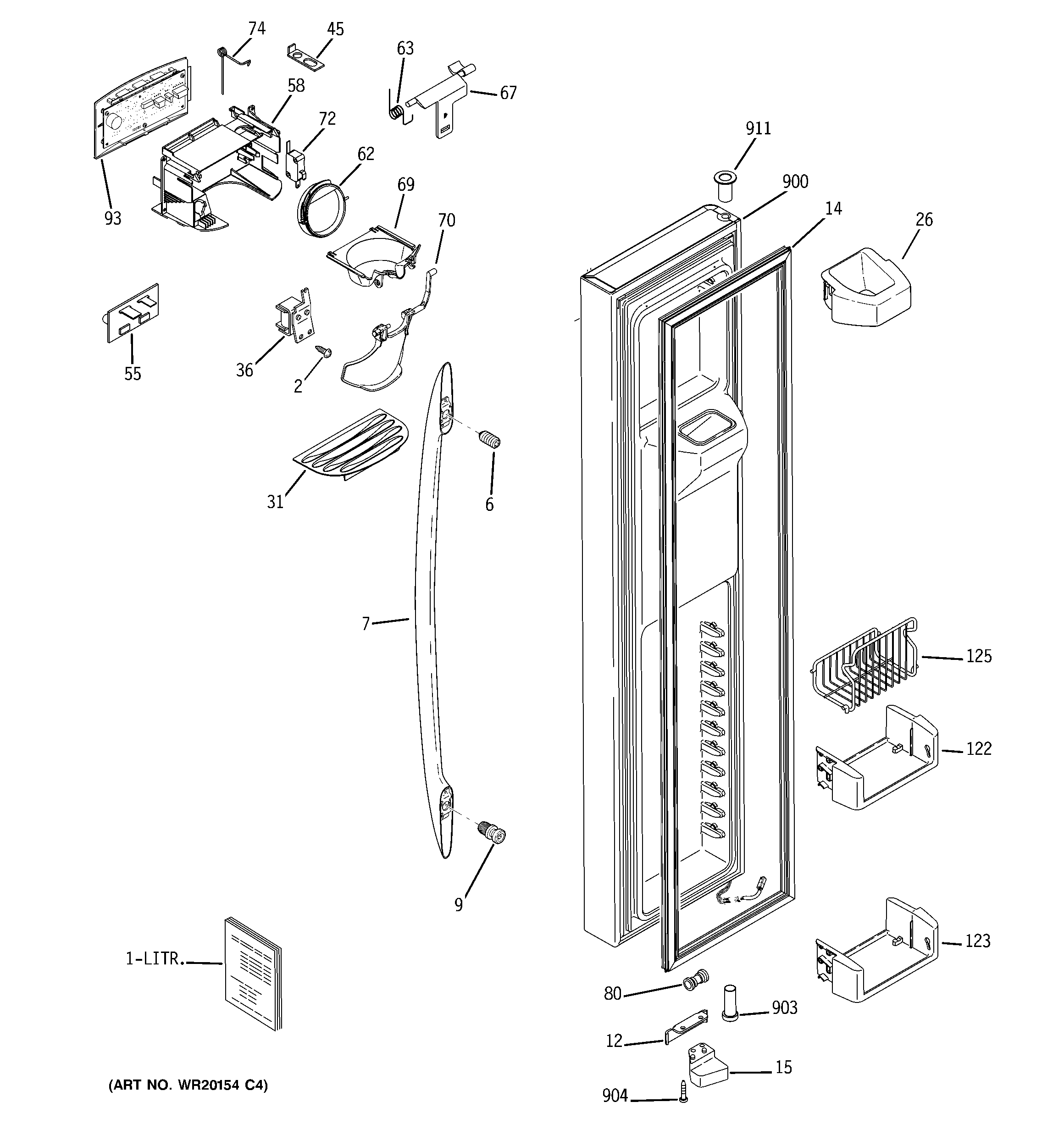 Freezer door