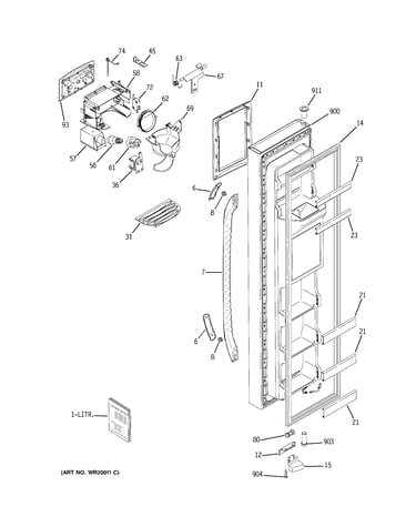 Freezer door