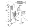 GE GSS25WGTBCC freezer section diagram