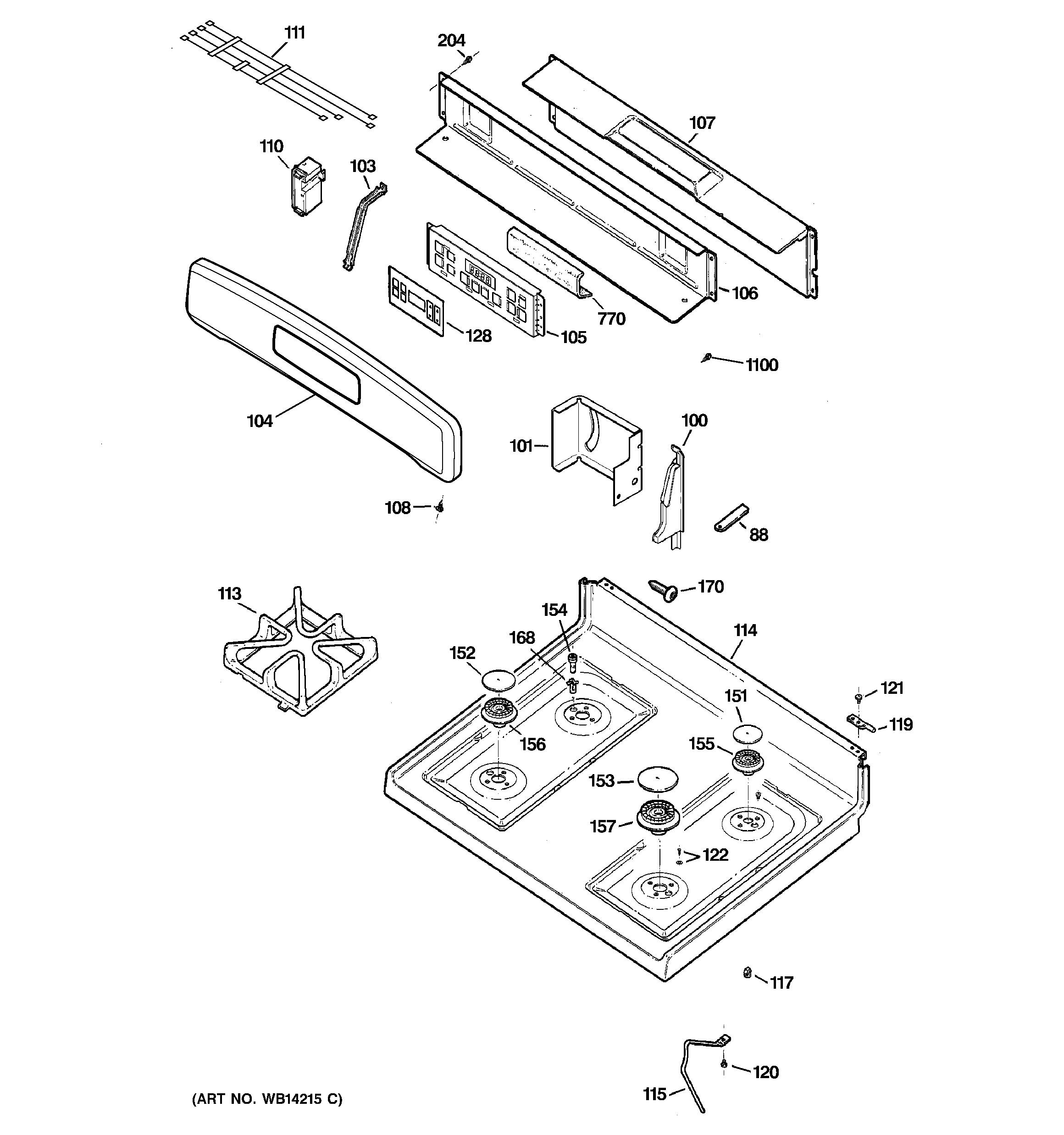 CONTROL PANEL & COOKTOP