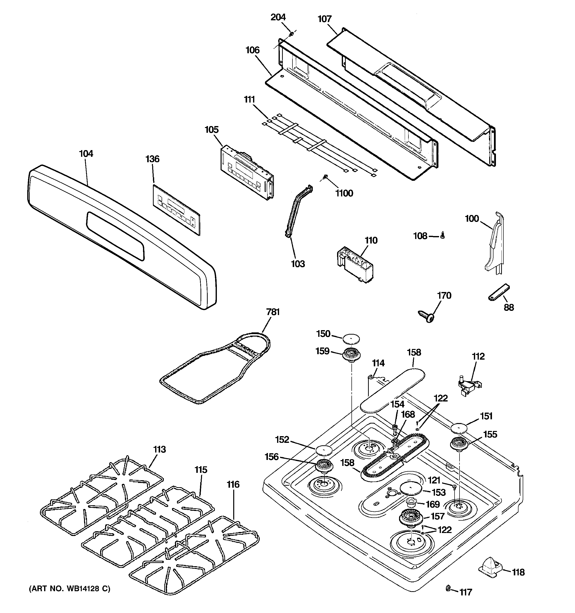 CONTROL PANEL & COOKTOP