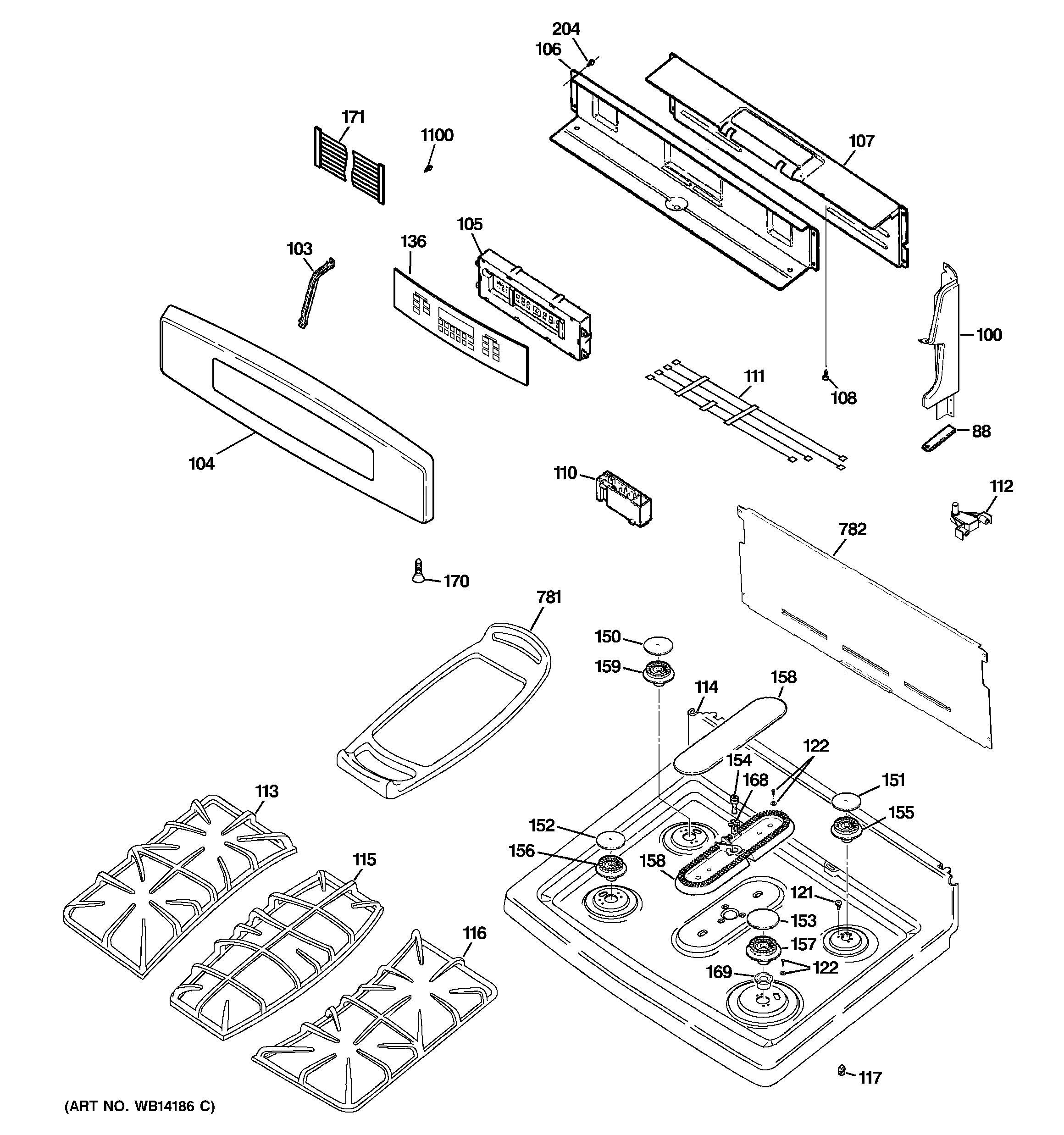 CONTROL PANEL & COOKTOP