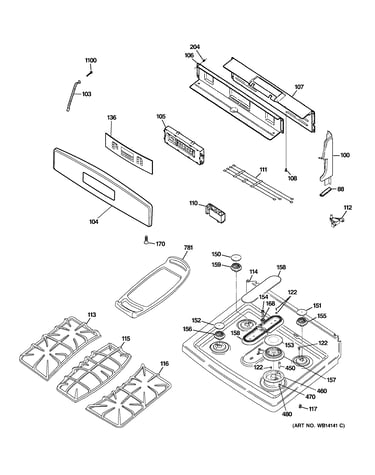Control panel & cooktop