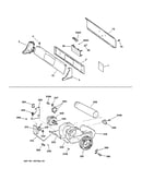 Backsplash, blower & motor assembly