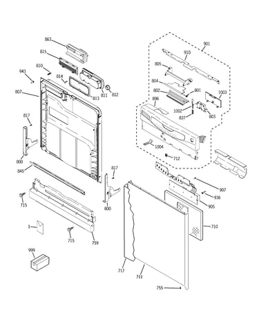 Escutcheon & door assembly