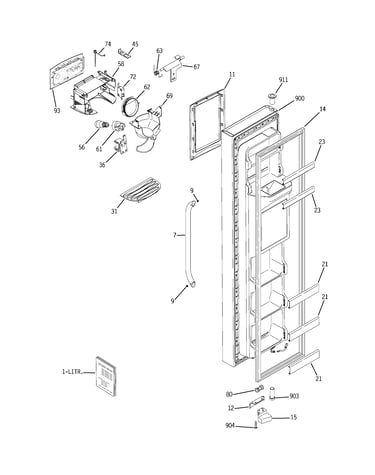 Freezer door