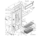 GE ZICP360SRBSS freezer section, trim & components diagram
