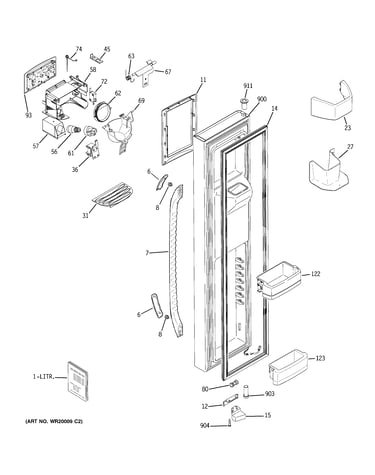 Freezer door