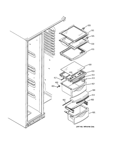Fresh food shelves