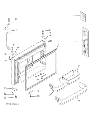 Freezer door