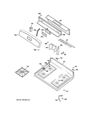 Control panel & cooktop