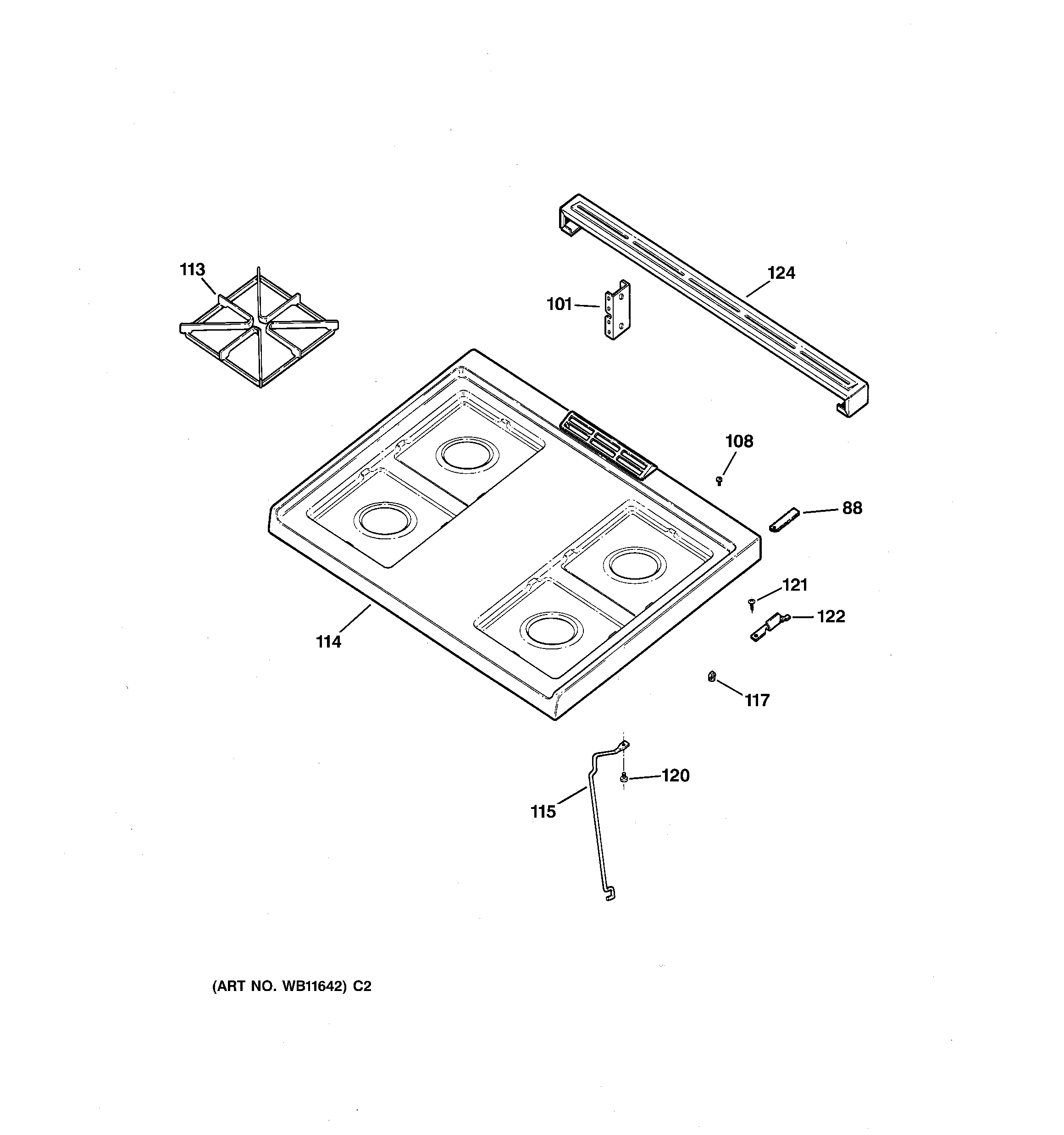 Control panel & cooktop
