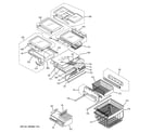 GE PFS22MIWAWW shelves diagram