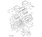 GE ZICS360NRCLH shelves & drawers diagram