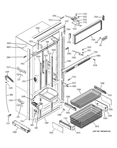 Freezer section, trim & components