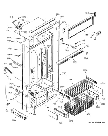 Freezer section, trim & components