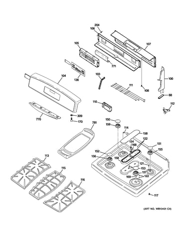 Control panel & cooktop