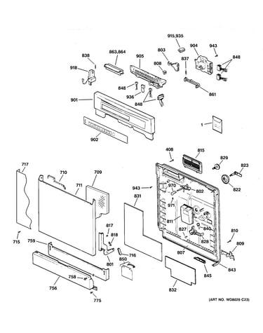 Escutcheon & door assembly
