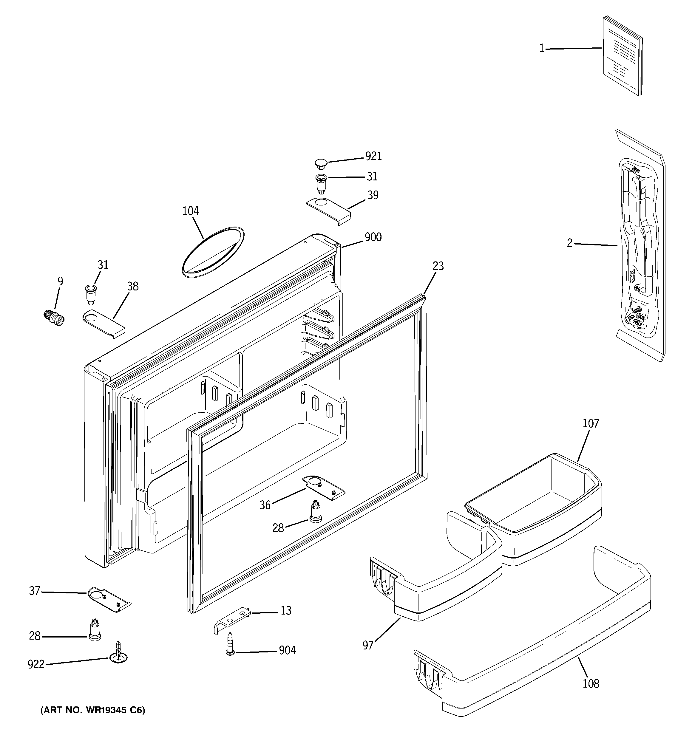 Freezer door