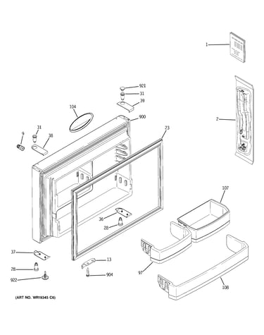Freezer door